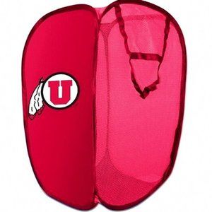 UTAH UTES POP UP NCAA LICENSED POP-UP HAMPER LAUNDRY BASKET BAG NEW